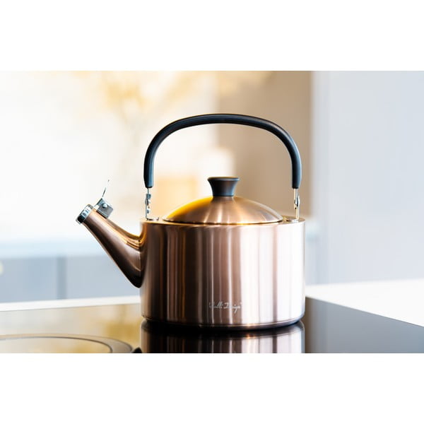 Varná konvice z nerezové oceli v měděné barvě 1,5 l Diamante – Vialli Design-image-1