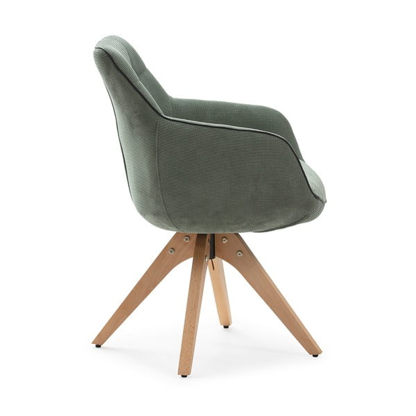 Zelená čalouněná jídelní křesla v sadě 2 ks s područkami Donatelo – Marckeric-image-4