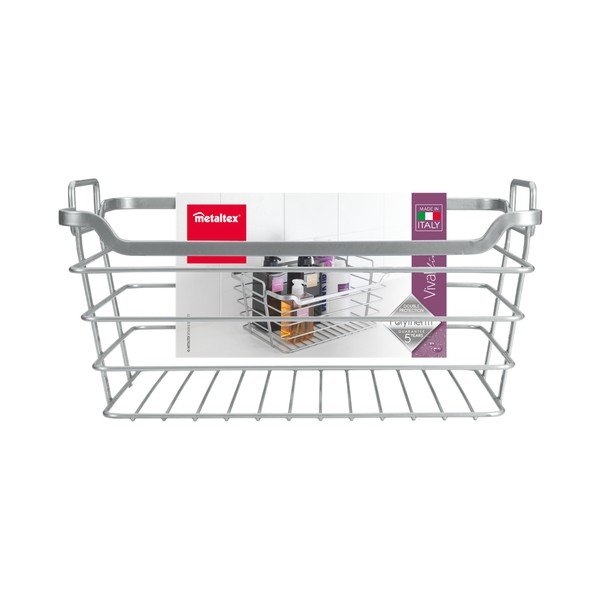 Ocelový koupelnový košík Metaltex Basket-image-3
