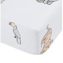 Bílé napínací bavlněné dětské prostěradlo na jednolůžko 90x190 cm Zoo Animals – Bianca