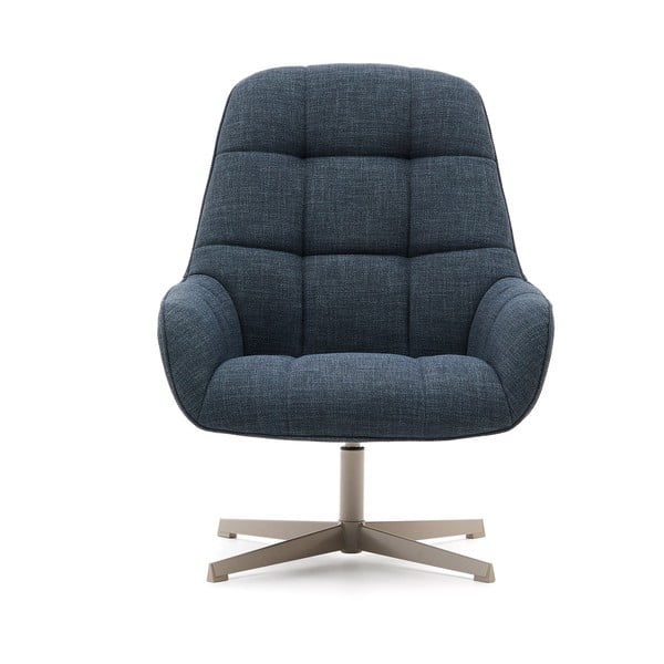Otočné křeslo šedomodré Jaspe – Kave Home-image-2