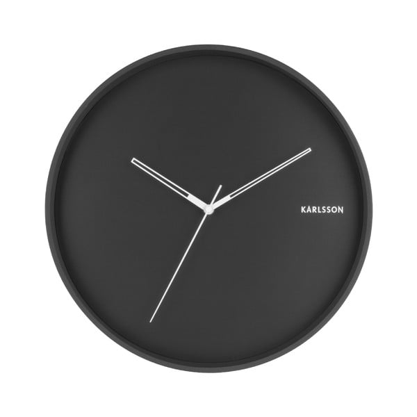 Černé nástěnné hodiny Karlsson Hue, ø 40 cm