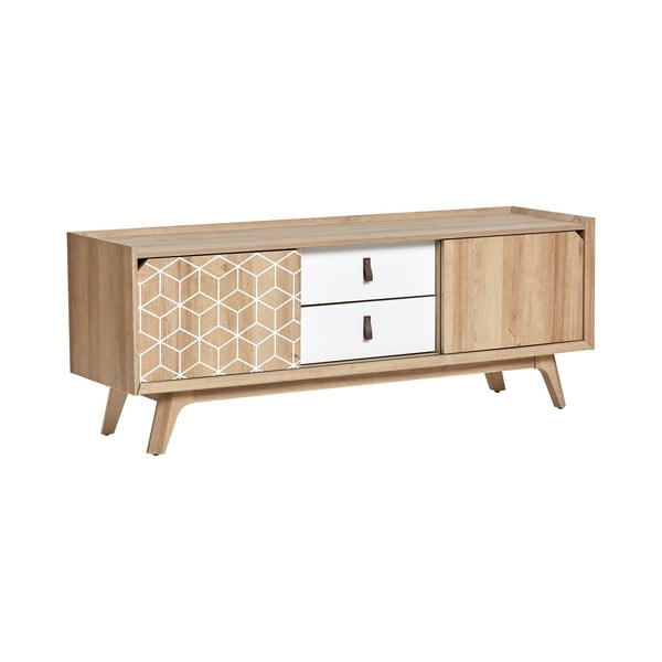 Hnědo-bílá TV komoda Marckeric Java-image-2