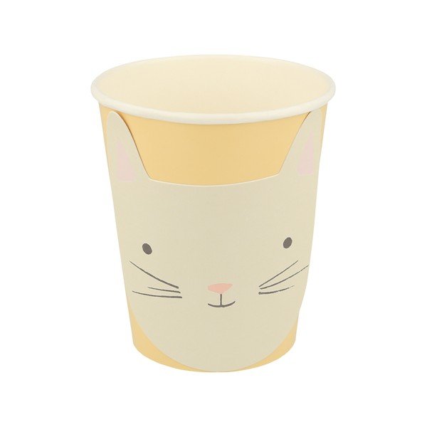 Papírové jednorázové kelímky v sadě  8 ks Cat – Meri Meri-image-4