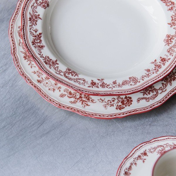 Vínový/slonovinový porcelánový talíř ø 27 cm Cyril – S|P Collection-image-4
