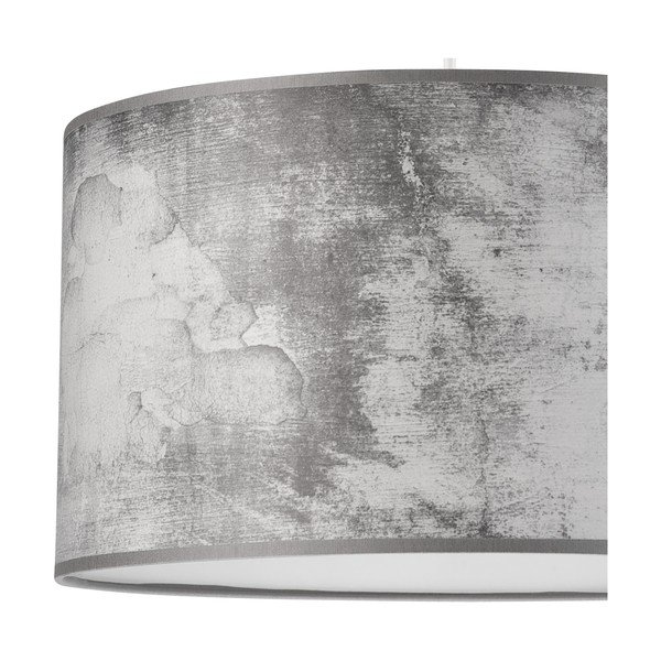 Šedé závěsné svítidlo s textilním stínidlem ø 35 cm Print – LAMKUR-image-3