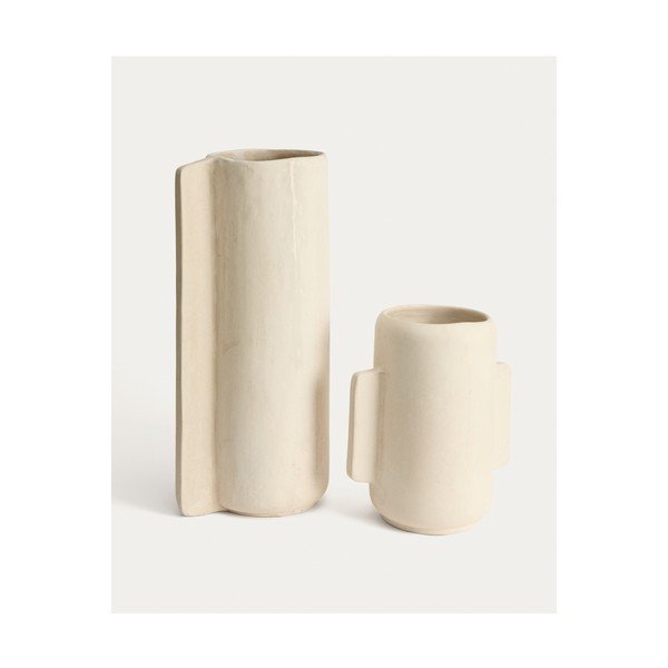 Krémová váza z papírmaše (výška 38 cm) Mireni – Kave Home-image-2