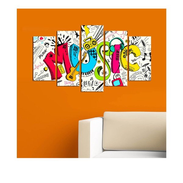 Vícedílný nástěnný obraz Music Color-image-1
