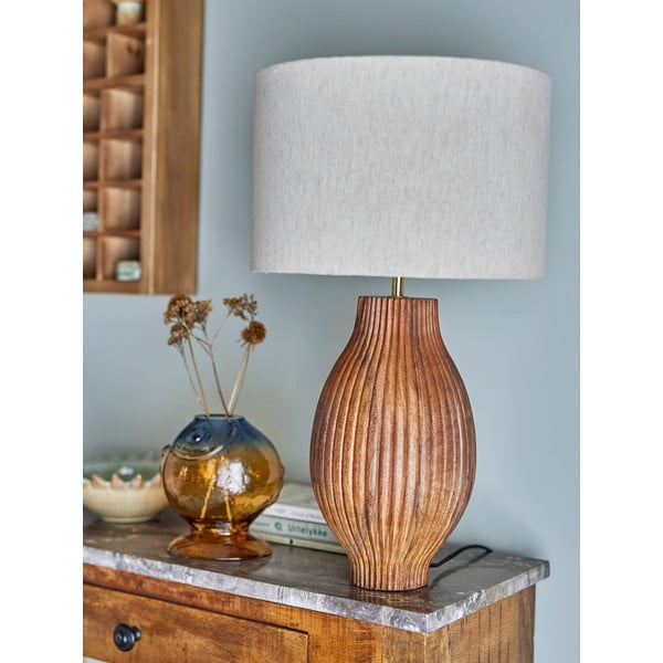 Stolní lampa v přírodní barvě s textilním stínidlem (výška 53 cm) Karelia – Bloomingville-image-1