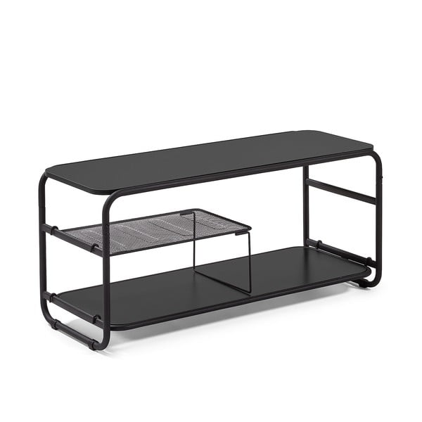 Černý televizní stolek Kave Home Academy, 98 x 46 cm-image-2