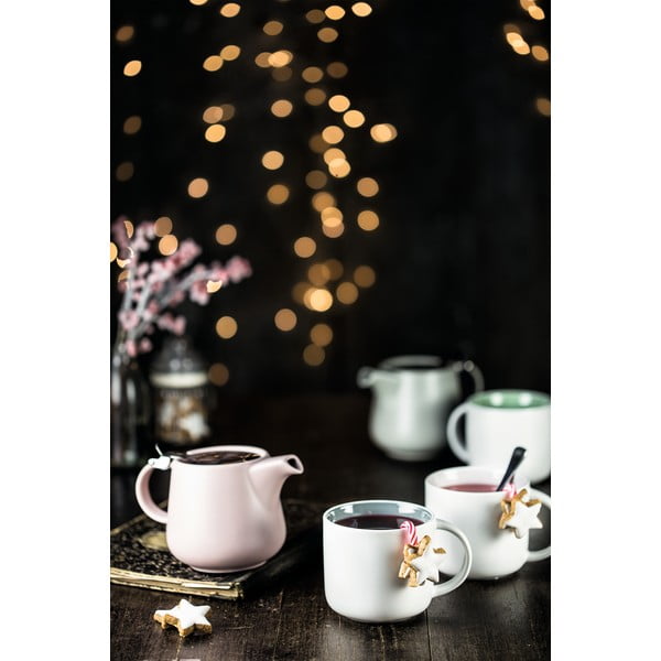 Bílý porcelánový hrnek s šedým vnitřkem Maxwell & Williams Tint, 440 ml-image-4