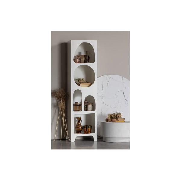 Bílá knihovna 48x180 cm Caz – WOOOD-image-3