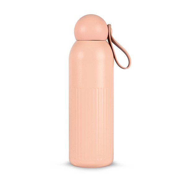 Růžová termoláhev s brčkem z nerezové oceli 500 ml Tekla – Sagaform