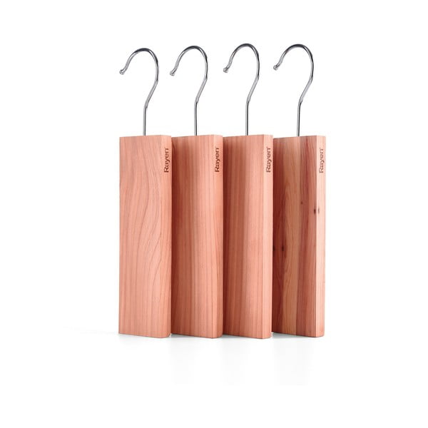 Odpuzovač šatních molů 4 ks z cedrového dřeva v přírodní barvě – Rayen