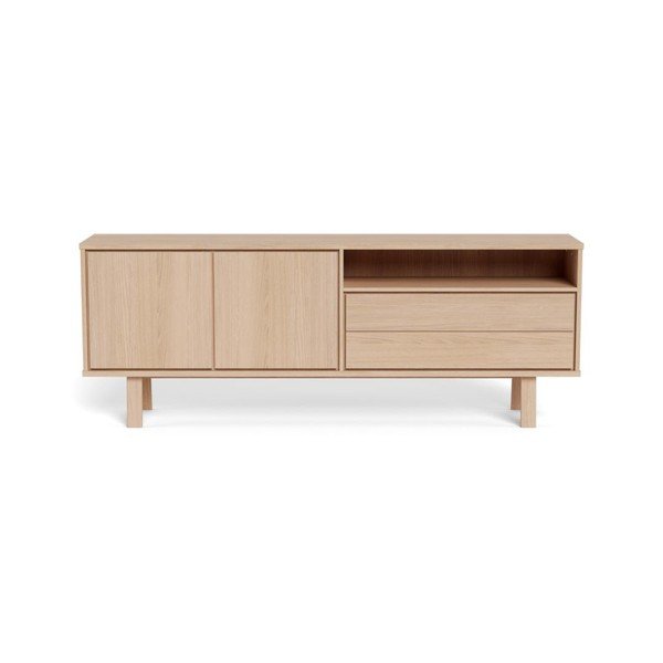 Dýhovaná komoda ve světle přírodní barvě 200x75x40 cm Lamberth – Actona-image-2
