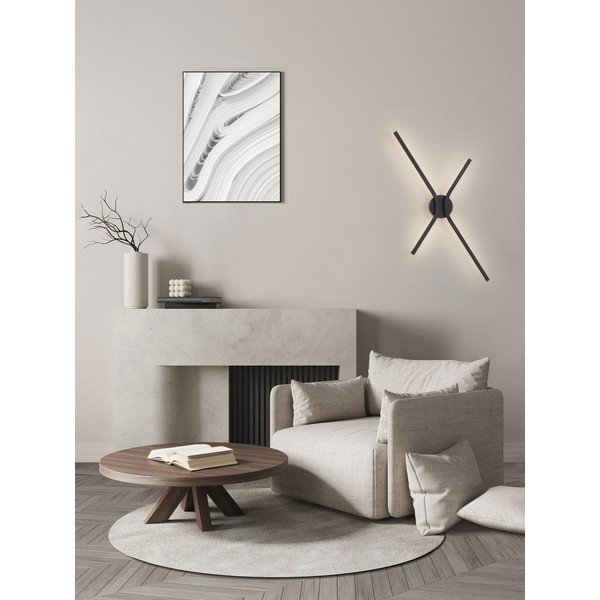 Matně černé hliníkové LED stmívatelné nástěnné svítidlo Akro – Nova Luce-image-1