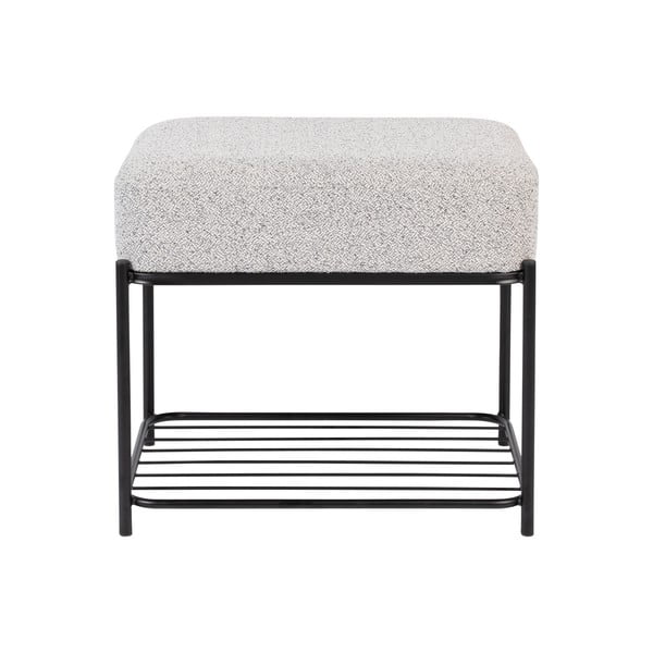 Světle šedý taburet Milou – White Label