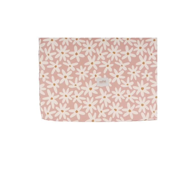 Napínací bavlněné dětské prostěradlo do postýlky 60x120 cm Blush Daisies – Malomi Kids-image-1