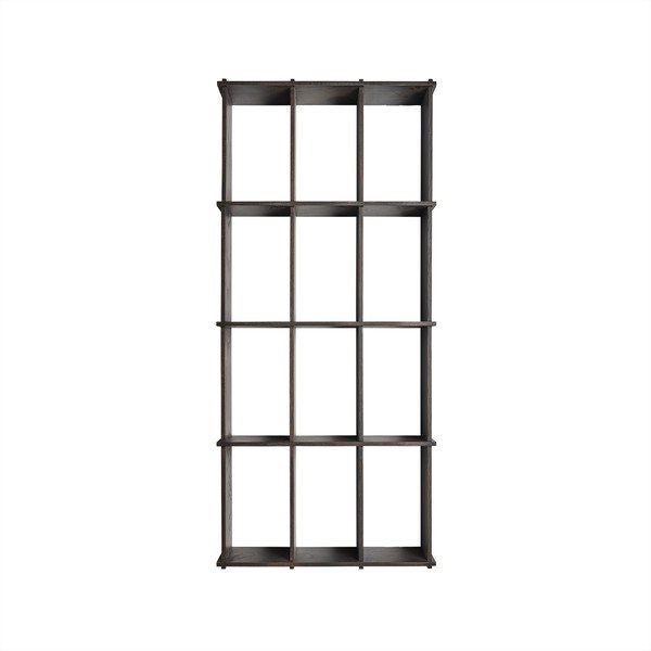 Patrová police z jasanového dřeva v tmavě přírodní barvě 58 cm Grid – OYOY Living Design