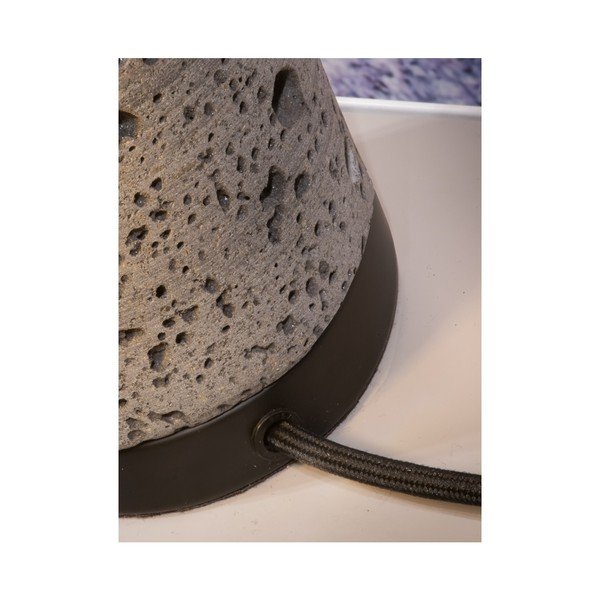 Šedá stolní lampa z lávového kamene Good&Mojo Galapagos, výška 20 cm-image-1