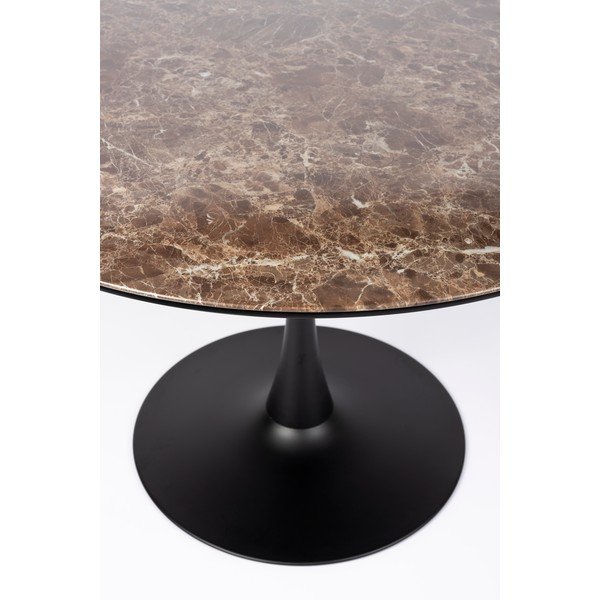 Kulatý jídelní stůl s deskou v dekoru mramoru ø 110 cm Maru – White Label-image-4