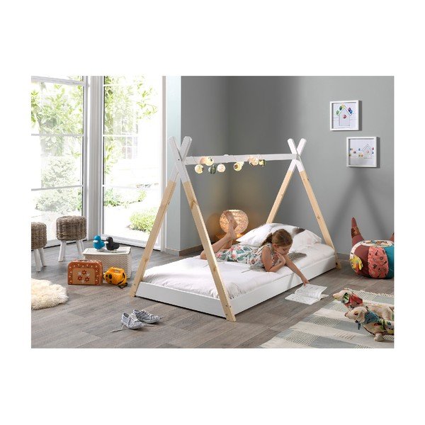 Bílá dětská postel Vipack Tipi, 90 x 200 cm-image-1