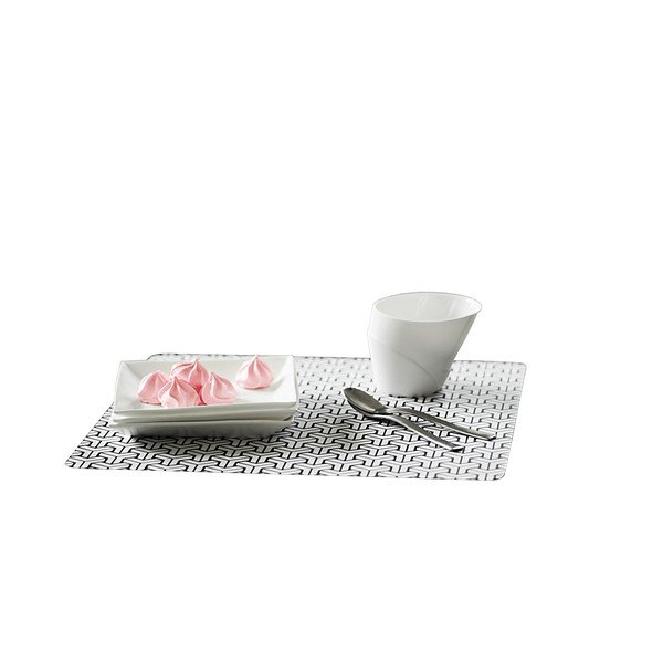 Set Geometric, 2x prostírání + 2x šálek, petrol-image-2