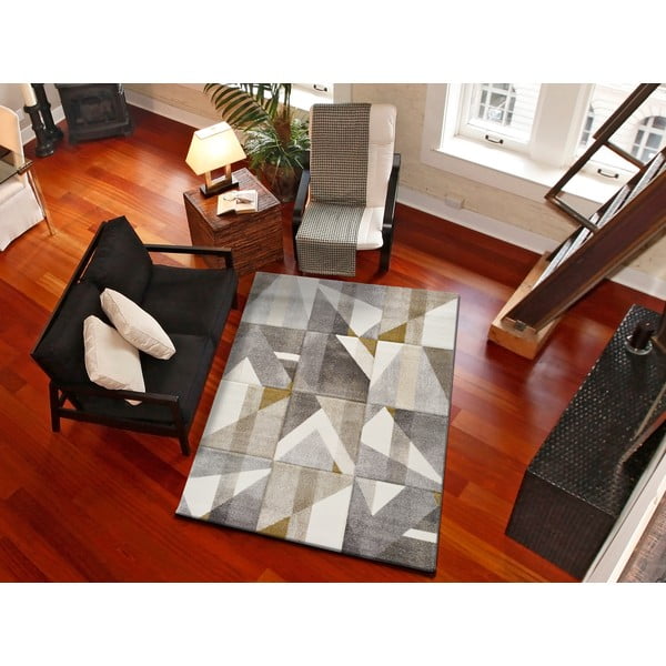 Šedo-žlutý koberec Bianca Dice, 120 x 170 cm-image-1