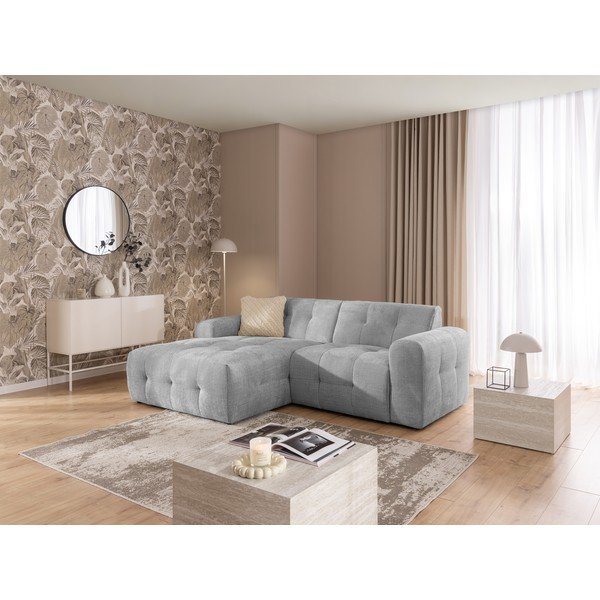 Světle šedá rohová pohovka (levý roh/s lenoškou) Melva – Ropez-image-3