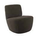 Šedohnědé křeslo z textilie bouclé Ada – Leitmotiv