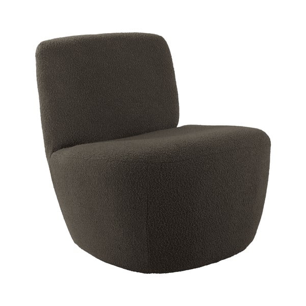 Šedohnědé křeslo z textilie bouclé Ada – Leitmotiv