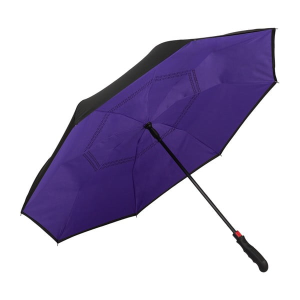 Tmavě fialový golfový deštník Von Lilienfeld Remy FlicFlac, ø 110 cm