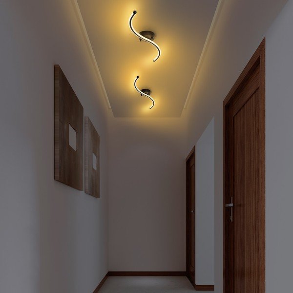 Černé LED stropní svítidlo 10x67 cm Yilan – Opviq lights-image-3