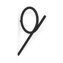 Černý nástěnný ocelový háček Tuba M – Spinder Design