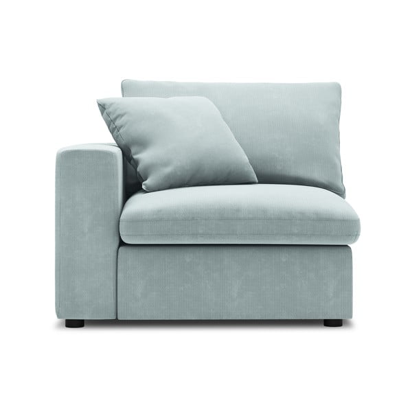 Světle modrá rohová část modulární manšestrové pohovky Windsor & Co Sofas Galaxy, levý roh