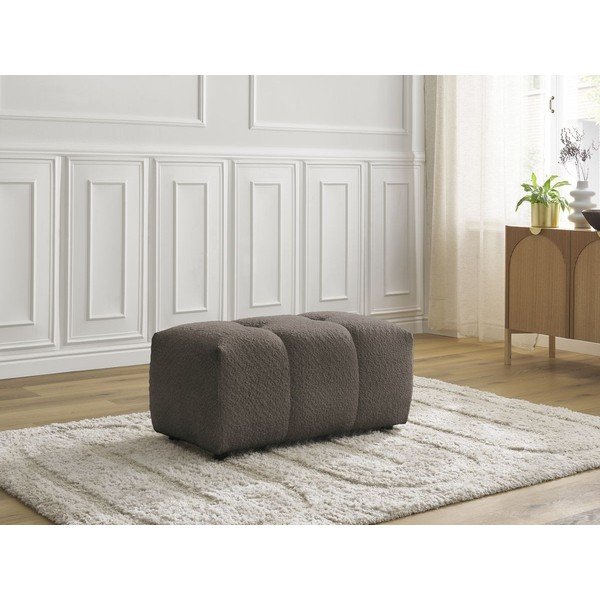 Hnědá podnožka z textilie bouclé Roxelane – Bobochic Paris-image-1