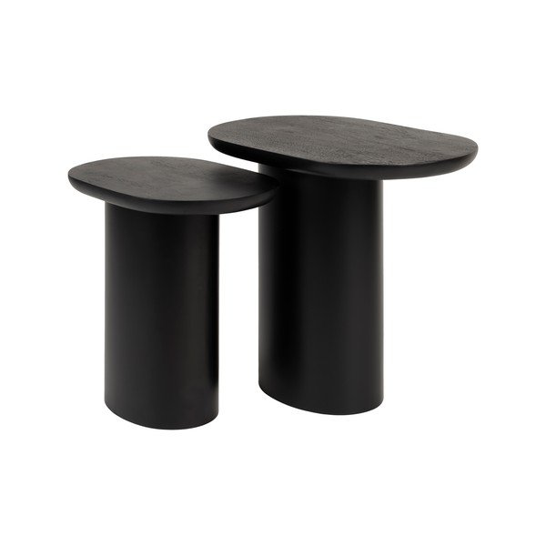 Odkládací stolky v sadě 2 ks s deskou z mangového dřeva 37x56 cm Bela – White Label