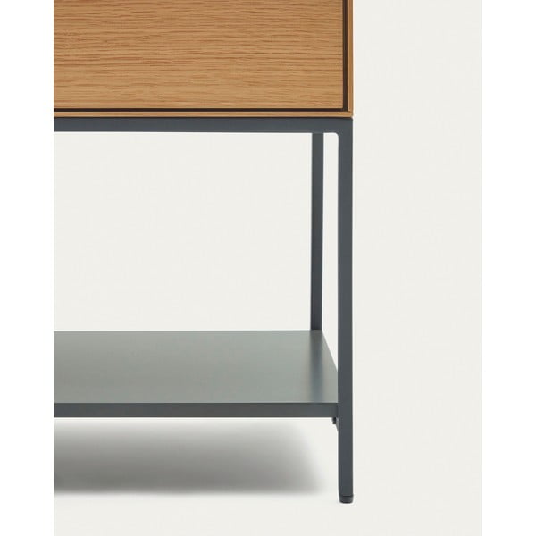 Nízká komoda v dekoru dubu v přírodní barvě 97,5x80 cm Vedrana – Kave Home-image-3