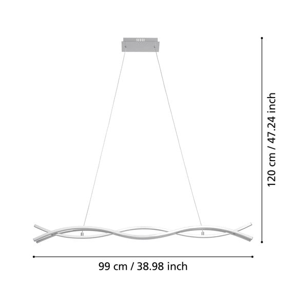 LED závěsné svítidlo ve stříbrné barvě LASANA 2 – EGLO-image-2