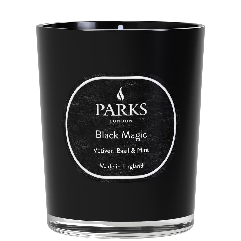 Svíčka s vůní vetiver, bazalky a máty Parks Candles London Black Magic, doba hoření 45 h