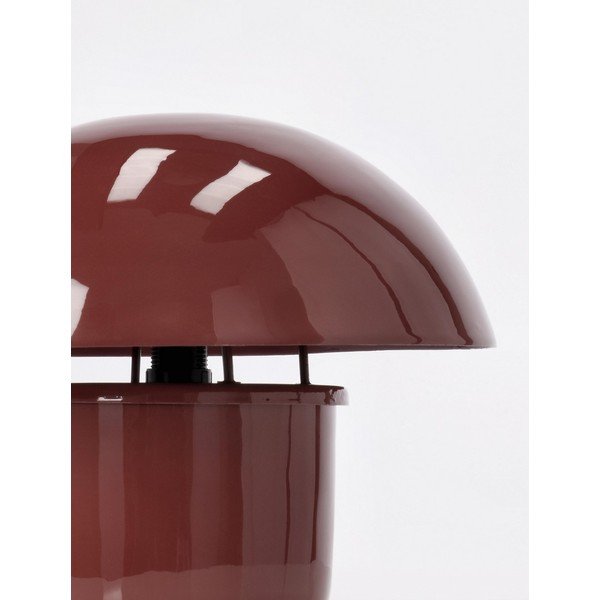 Vínová kovová stolní lampa s kovovým stínidlem (výška 27 cm) Koppel – Bizzotto-image-3