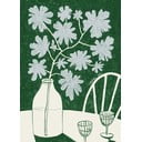 Plakát 30x40 cm Blue Flowers & Red Wine – Anouk van Cleef – The Poster Club