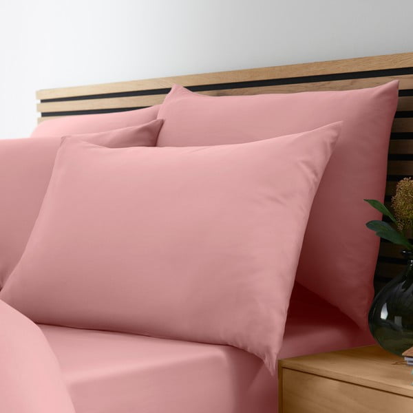 Růžové povlečení na dvoulůžko/prodloužené 230x220 cm So Soft Non-Iron – Catherine Lansfield-image-3