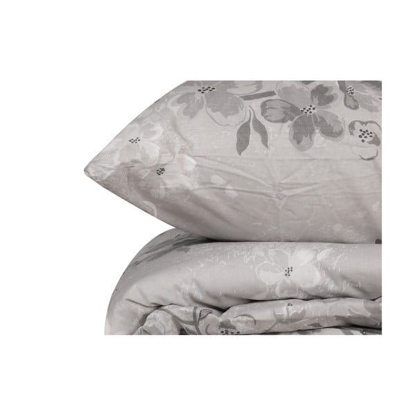 Šedé povlečení na jednolůžko z bavlny Renforcé 140x200 cm Elena – Mijolnir-image-2