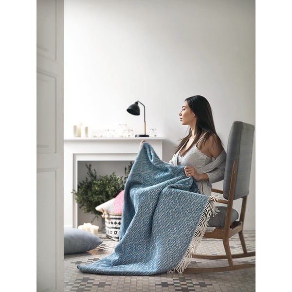 Šedohnědý pléd s podílem bavlny Euromant Aisha, 140 x 180 cm-image-2