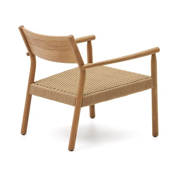 Křeslo ve světle přírodní barvě s výpletem Yalia – Kave Home-image-4