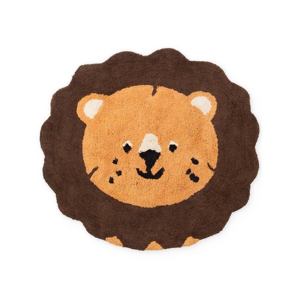 Oranžový/hnědý pratelný/ručně tkaný bavlněný dětský koberec 112x120 cm Snuggle Lea – Hanse Home