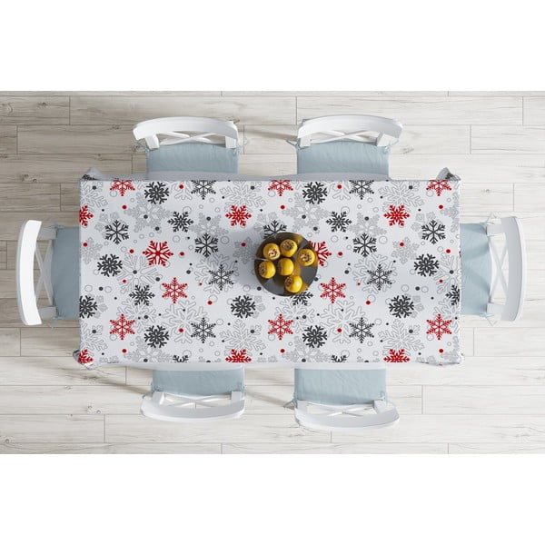 Vánoční ubrus s příměsí bavlny Minimalist Cushion Covers Red Christmas, 140 x 180 cm -image-1