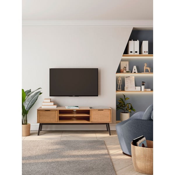 TV stolek z borovicového dřeva 140x52 cm Natasha – Marckeric-image-1