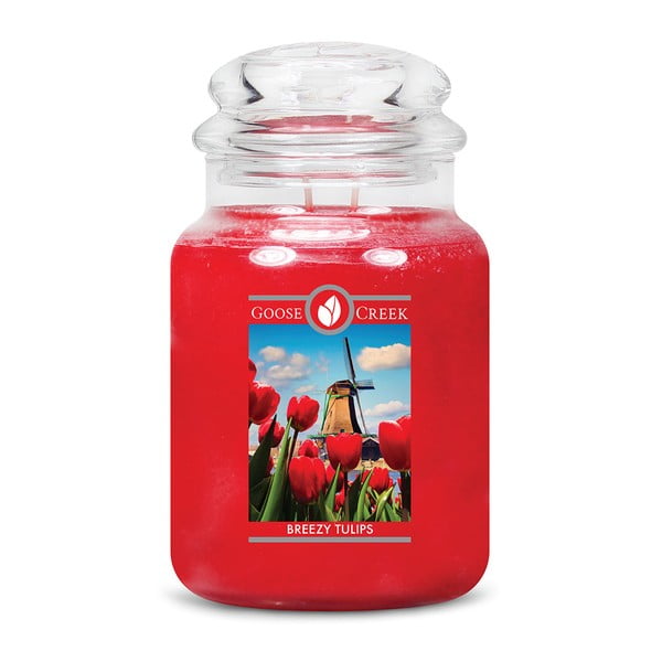 Vonná svíčka Ego Dekor Svěží tulipány, 150 hodin hoření